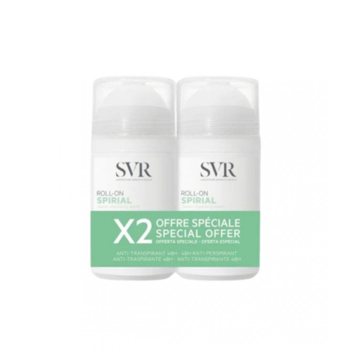 SVR - *Spirial* - Confezione 2 deodoranti roll-on antitraspiranti intensi
