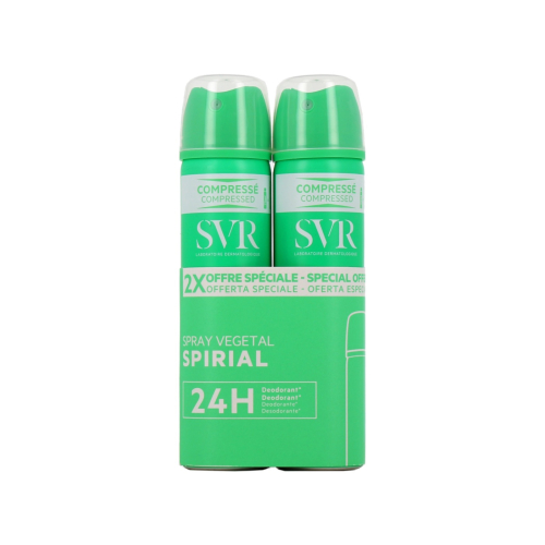 SVR - *Spirial* - Confezione da 2 deodoranti vegetali in spray antiumidità 24 ore