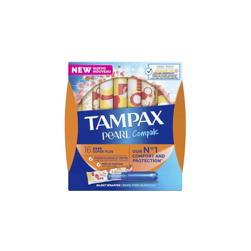 Tampax - Tamponi super plus Pearl Compak - 16 unità