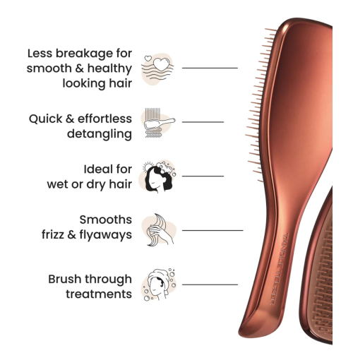 Tangle Teezer - Spazzola districante con manico The Ultimate Detangler Chrome - Chocolate Bronze