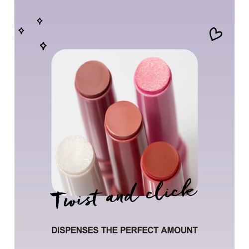 Technic Cosmetics - Olio per labbra solido con colore Twist & Shine - Pink Sparkle