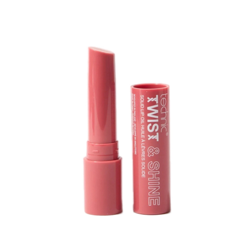 Technic Cosmetics - Olio per labbra solido con colore Twist & Shine - Rosy Glow
