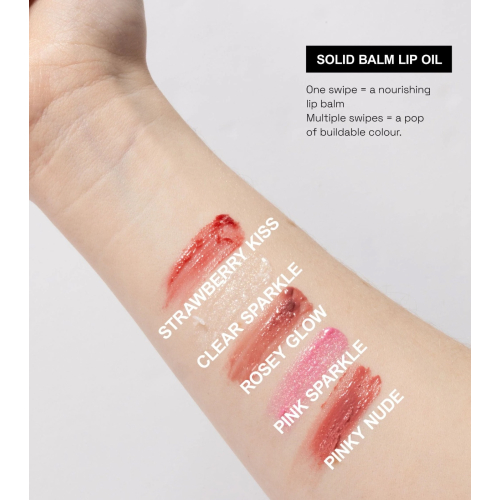 Technic Cosmetics - Olio per labbra solido con colore Twist & Shine - Strawberry Kiss