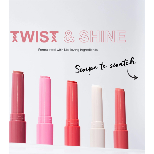 Technic Cosmetics - Olio per labbra solido con colore Twist & Shine - Strawberry Kiss