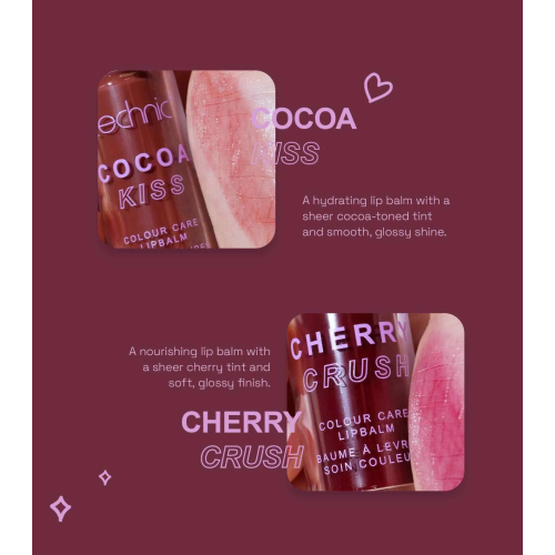 Technic Cosmetics - *Cherry Chocolate* - Balsamo labiale colorato - Cocoa Kiss
