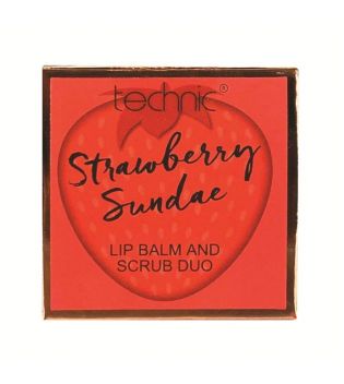 Technic Cosmetics - Duo balsamo labbra e scrub - Strawberry Sundae