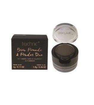 Technic Cosmetics - Kit per sopracciglia Brow Pomade & Powder Duo - Dark