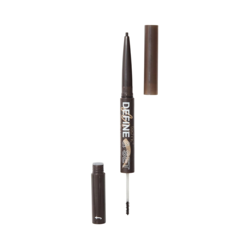 Technic Cosmetics - Matita per sopracciglia + Gel colorato Define & Set - Dark Brown