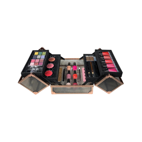 Technic Cosmetics - Custodia per il trucco Black & Rose Gold Beauty Case