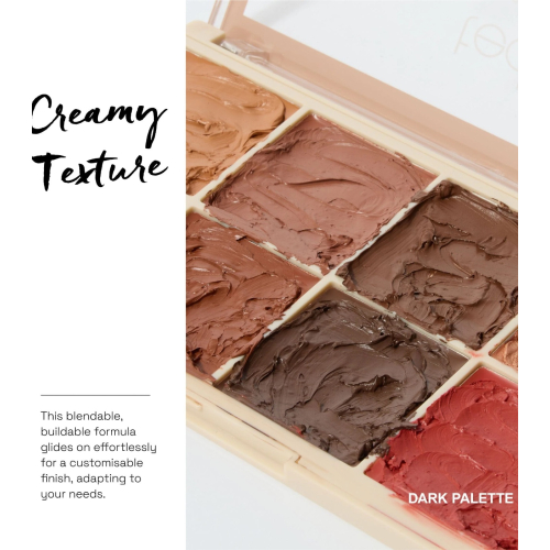 Technic Cosmetics - Palette viso in crema con fondotinta, fard e terra abbronzante - Dark