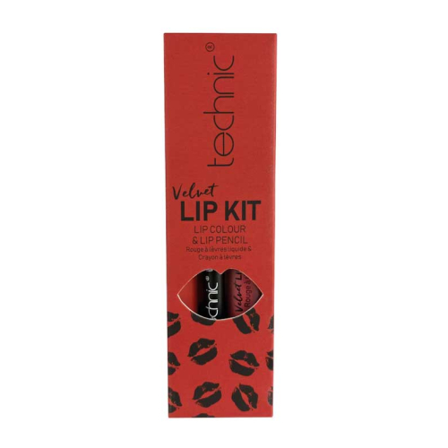Technic Cosmetics - Matita labbra + rossetto liquido Velvet Lip Kit - Vintage Red