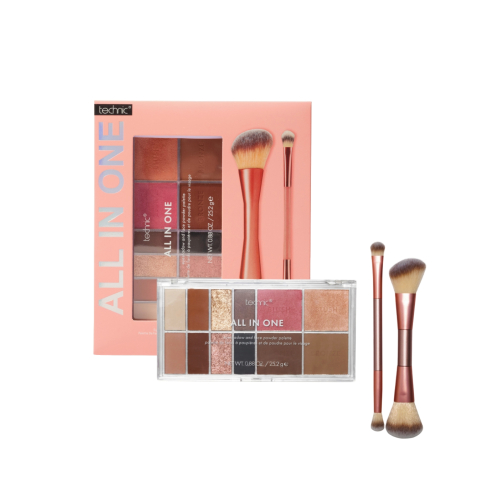 Technic Cosmetics - Set di trucco All in One Palette & Brushes