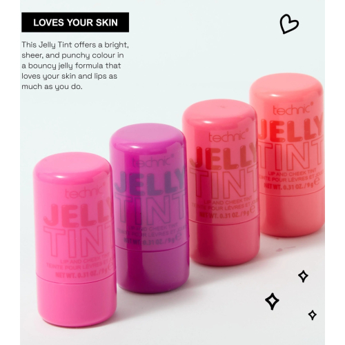 Technic Cosmetics - Tinta per labbra e guance Jelly Tint - Red Hot!