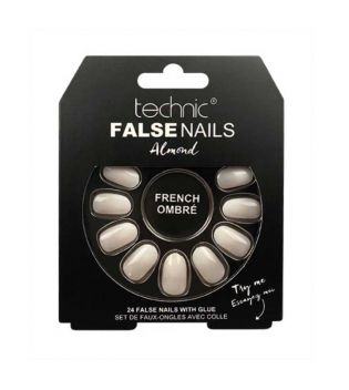 Technic Cosmetics - Unghie finte False Nails Almond - French Ombré
