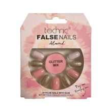 Technic Cosmetics - Unghie Finte False Nails Almond - Glitter Mix