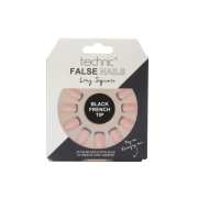 Technic Cosmetics - Unghie Finte False Nails Long Square - Black French Tip
