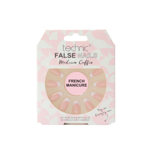Technic Cosmetics - Unghie Finte False Nails Medium Coffin - French Manicure