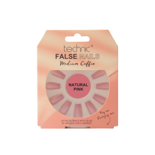 Technic Cosmetics - Unghie finte False Nails Medium Coffin - Natural Pink