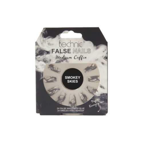 Technic Cosmetics - Unghie finte False Nails Medium Coffin - Smokey Skies