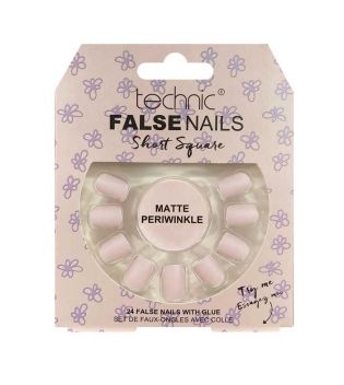 Technic Cosmetics - Unghie finte False Nails Short Square - Matte Periwinkle