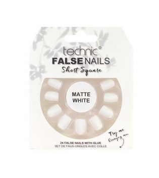 Technic Cosmetics - Unghie finte False Nails Short Square - Matte White