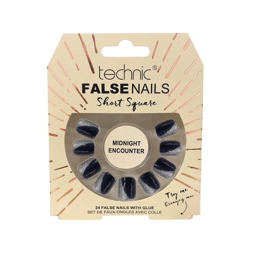 Technic Cosmetics - Unghie finte False Nails Short Square - Midnight Encounter
