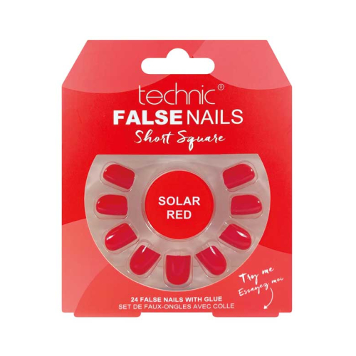 Technic Cosmetics - Unghie finte False Nails Short Square - Solar Red
