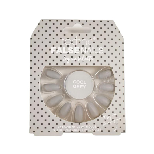 Technic Cosmetics - False Nails False Nails Squareletto - Cool Grey