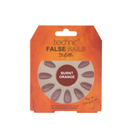 Technic Cosmetics - Unghie finte False Nails Stiletto - Burnt Orange