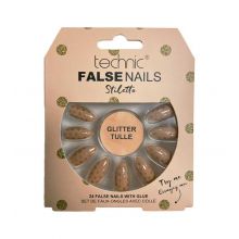 Technic Cosmetics - Unghie Finte False Nails Stiletto - Glitter Tulle