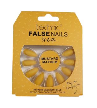 Technic Cosmetics - Unghie finte False Nails Stiletto - Mustard Mayhem
