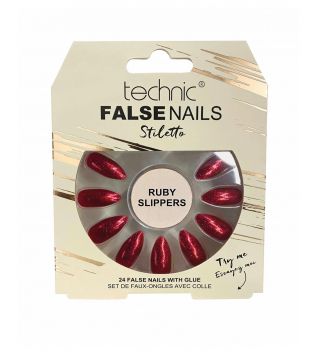 Technic Cosmetics - Unghie finte False Nails Stiletto - Ruby Slippers