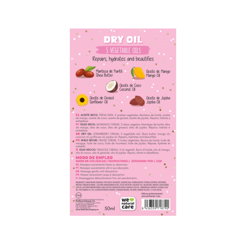 The Fruit Company - Olio secco con glitter - Fragola e panna