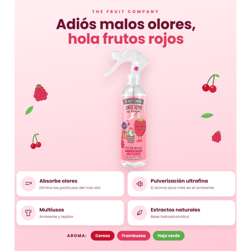 The Fruit Company - Deodorante multiuso in spray - Frutti Rossi