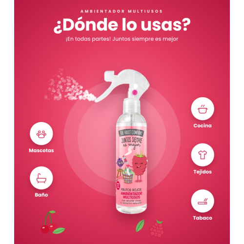 The Fruit Company - Deodorante multiuso in spray - Frutti Rossi