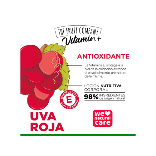 The Fruit Company - Lozione per il corpo nutriente Vitamin+ - Uva rossa