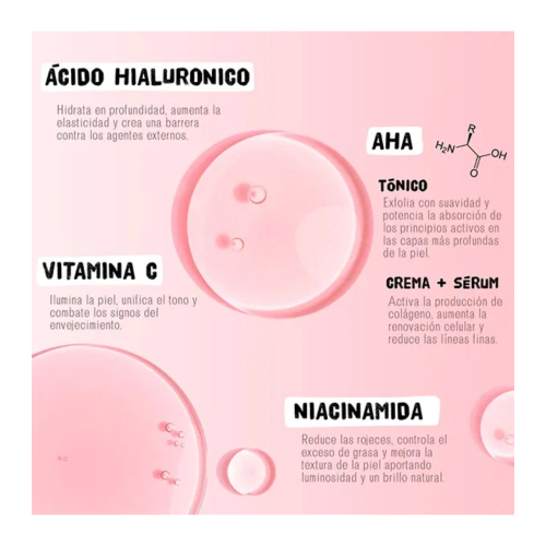 The Fruit Company - Glow Up  Set trattamento viso all'anguria e niacinamide - Tonico + Crema + Siero