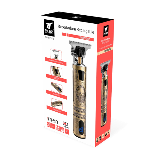 Thulos - Tagliacapelli ricaricabile senza fili TH-CP112 - Design vintage
