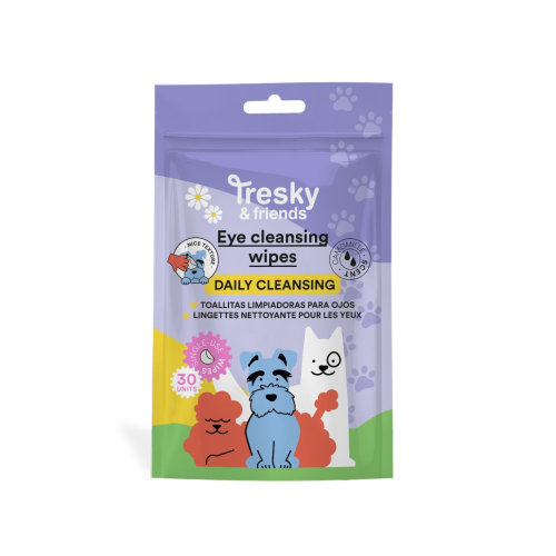 Tresky & Friends - Salviette detergenti quotidiane per gli occhi degli animali domestici