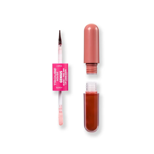 Trouble Maker - Duo Lip Tint peel-off  + Lucidalabbra Genius - Checkmate Peach Pink