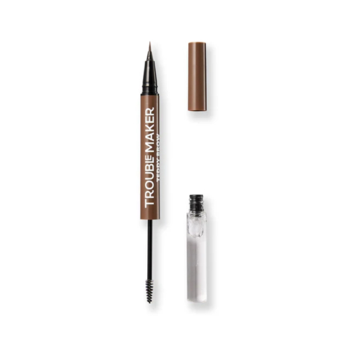 Trouble Maker - Matita fissante per sopracciglia 2 in 1 Teddy Brow Builder - Medium Brown