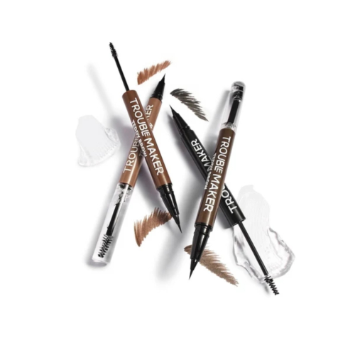 Trouble Maker - Matita fissante per sopracciglia 2 in 1  Teddy Brow - Light Brown