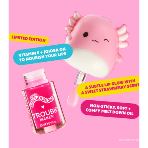 Trouble Maker - *Squishmallows* - Aceite labial Melt Down - Archie the Axolotl