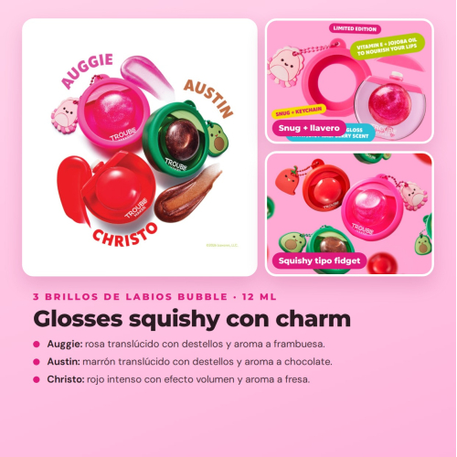 Trouble Maker x Squishmallows - Collezione Completa Edizione Limitata - 14 Prodotti: 3 Palette di Ombre + Mascara + 3 Oli per Labbra + 3 Lucidalabbra + 4 Spray Facciali