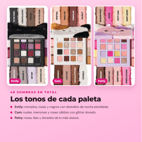 Trouble Maker x Squishmallows - Collezione Completa Edizione Limitata - 14 Prodotti: 3 Palette di Ombre + Mascara + 3 Oli per Labbra + 3 Lucidalabbra + 4 Spray Facciali