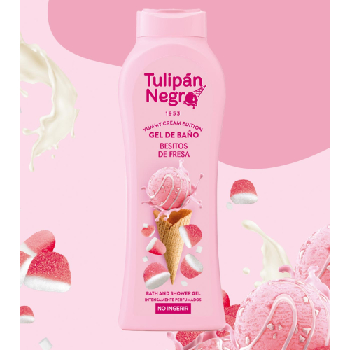 Tulipán Negro - *Yummy Cream Edition* - Gel da bagno 650ml - Besitos de Fresa