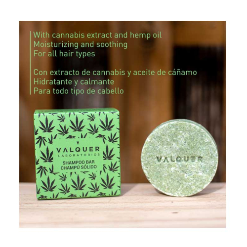 Valquer - Shampoo Solido Hemp - Estratto di Cannabis e Olio di Canapa