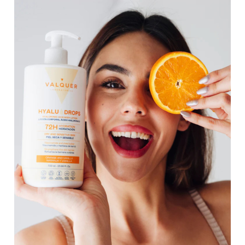 Valquer - Lozione corpo idratante 72 ore Hyaludrops - Arancia e vaniglia