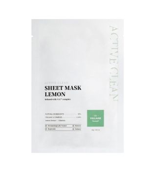 Village 11 Factory - *Active Clean* - Maschera viso idratante e illuminante Sheet Mask Lemon