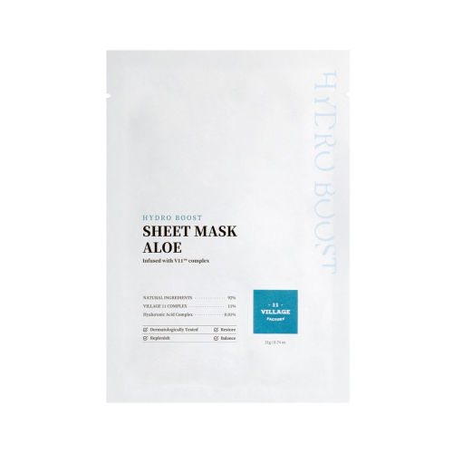 Village 11 Factory - *Hydro Boost* - Maschera viso rinfrescante in tessuto con aloe vera